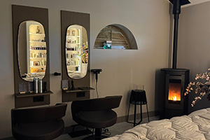 Kappersstoelen in de salon